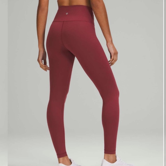 lululemon athletica Pants - Lululemon Burgundy Wunder Under High Rise Full Length Leggings 4